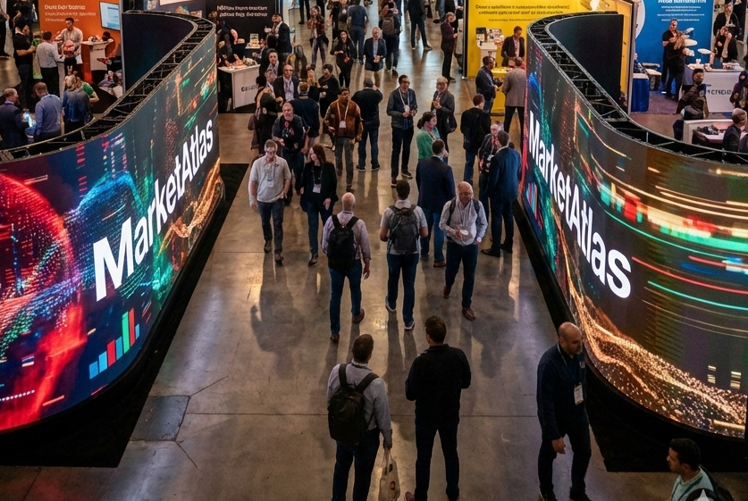 MarketAtlas team at industry trade show